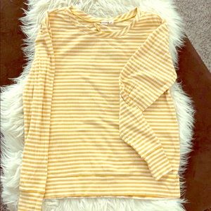Yellow stripe long sleeve